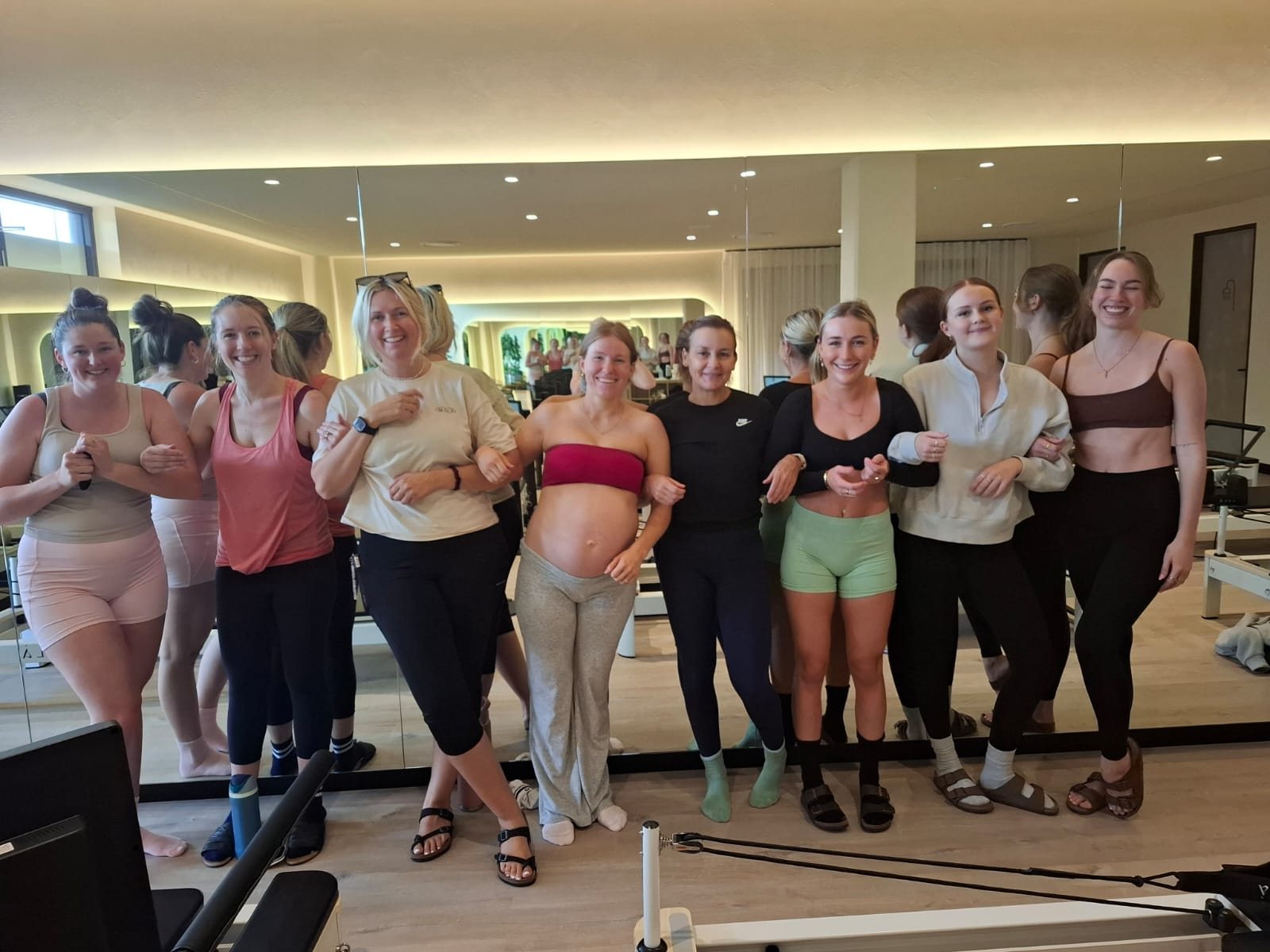 Members after a reformer Pilates class at Studio Velà, Sippy Downs