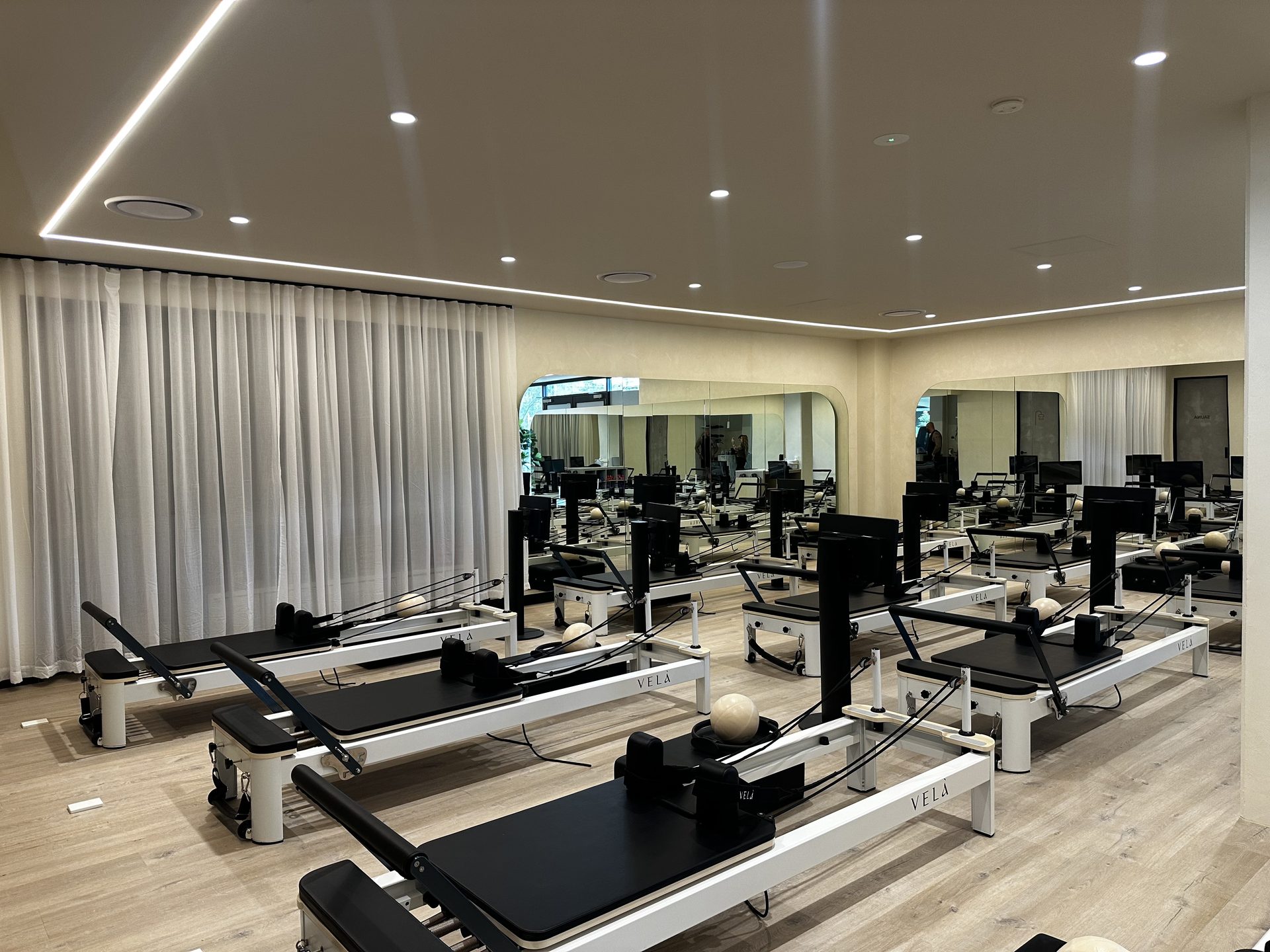 Studio Velà reformer Pilates room in Fairfax Village, Sippy Downs, Sunshine Coast