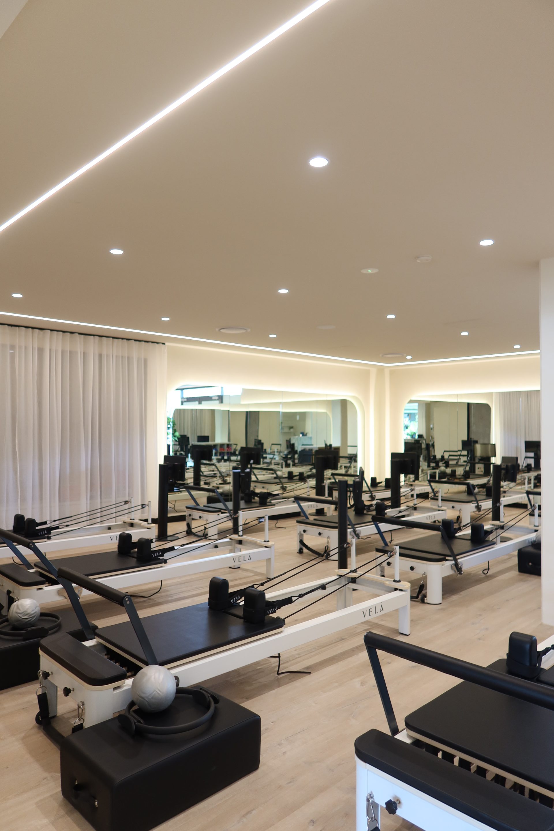 Reformer Pilates class in progress, Sippy Downs Sunshine Coast